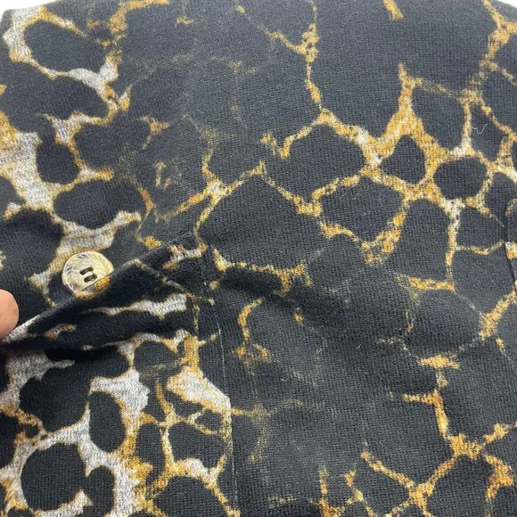 Ali Miles Med Animal Print Cowl Neck Tunic Top Long Sleeves Lagenlook - Picture 13 of 14